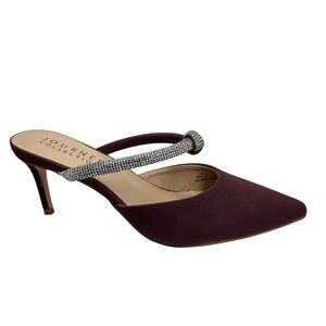 Journee Collection Women's Lunna Rhinestone Knot Dress Pumps Wine Size 8.5